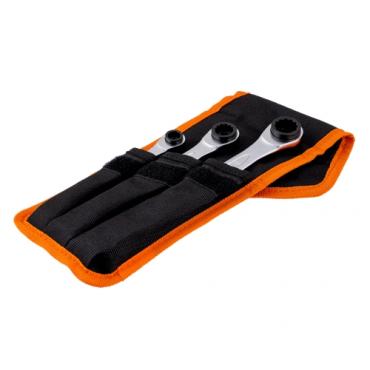 Juego llaves de carraca doble (3 piezas/estuche)