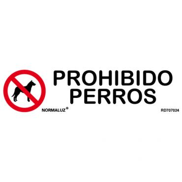 Señal Prohibido perros