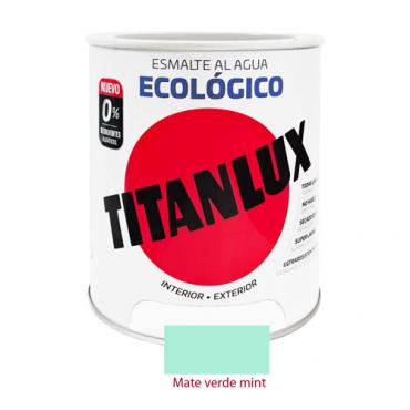 Titanlux esmalte ecológico mate verde mint 750ml.