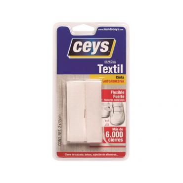 Ceys cremallera textil blanca