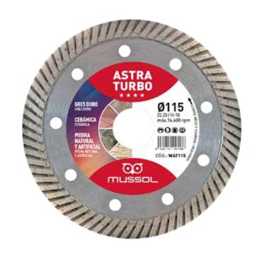 Disco diamante Astra Turbo 115x2,5 mm Eje 22,23 mm