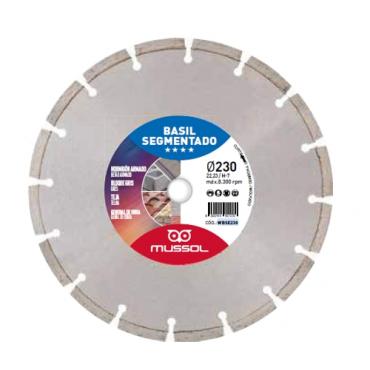 Disco diamante Basil Segmentado 230X2,5 mm eje  22.2mm