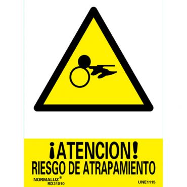 ¡Atención! riesgo de atrapamiento 