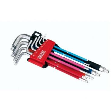 Juego  9 llaves  torx inviol. s/plast