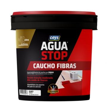 Aguastop caucho fibras. Blanco 1 Kg