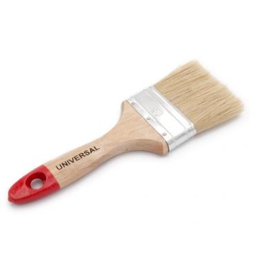 Paletina triple punta roja mango de madera nº36. Cerda pura. Ancho 80 mm.