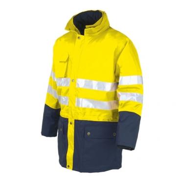Parka triple uso Valdiezza. Amarillo flúor / Azul marino AV Talla XL