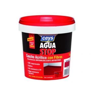 Aguastop caucho fibras. Negro 1 Kg